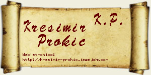 Krešimir Prokić vizit kartica